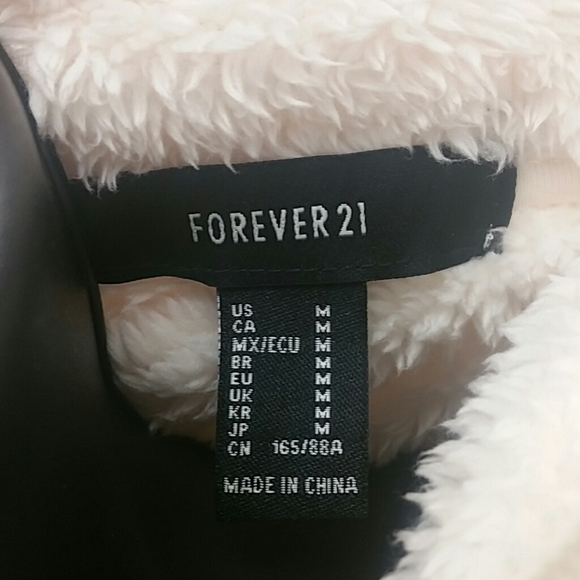 Teddy bear sherpa pullover cream size medium - Picture 3 of 6